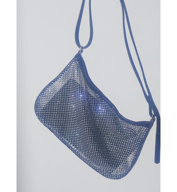 LAGUNAMOON「LADY袱紗付きチュールビジューバッグ」|ハンドバッグ|ブラック