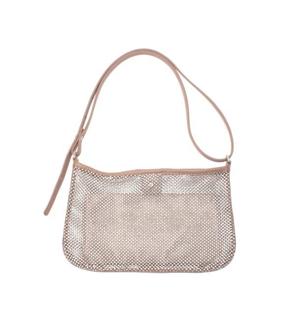 LAGUNAMOON「LADY袱紗付きチュールビジューバッグ」|ハンドバッグ|ベージュ