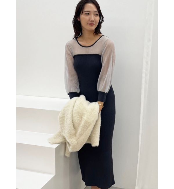 LAGUNAMOON「ドッキングベアニットワンピース」|ワンピース|