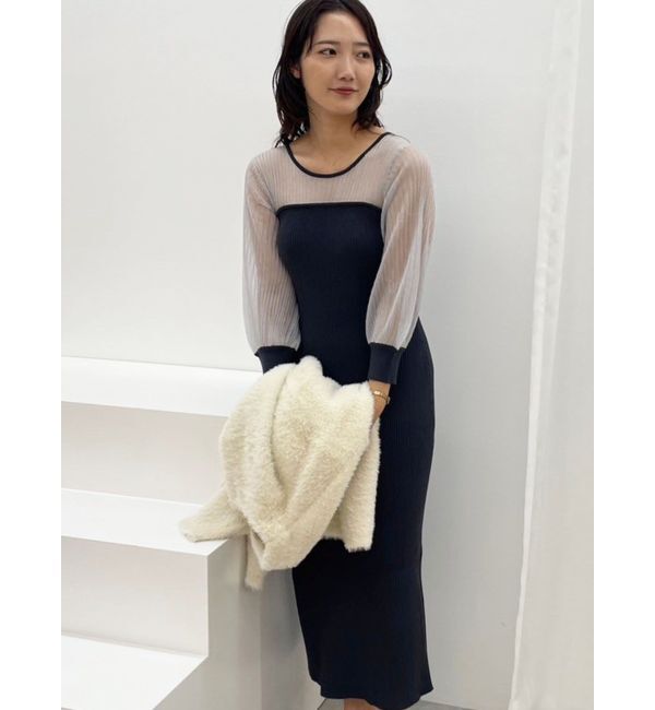 LAGUNAMOON「ドッキングベアニットワンピース」|ワンピース|