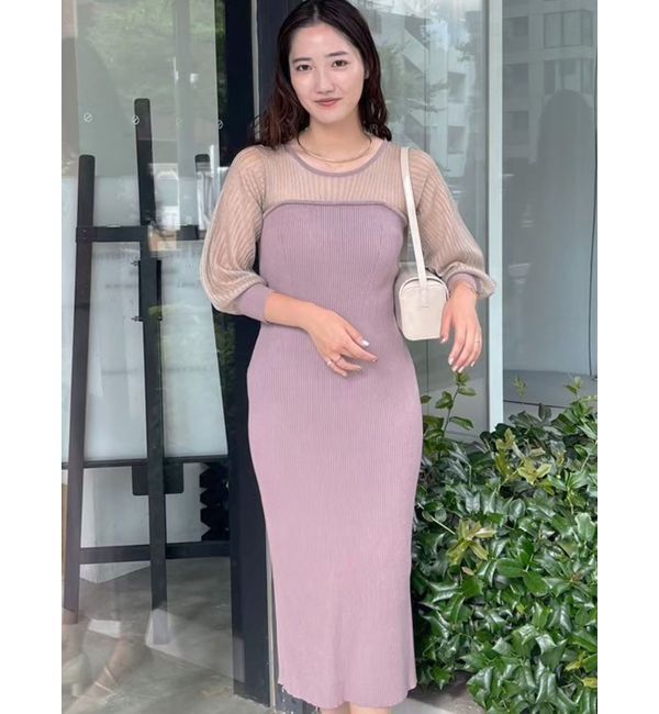 LAGUNAMOON「ドッキングベアニットワンピース」|ワンピース|