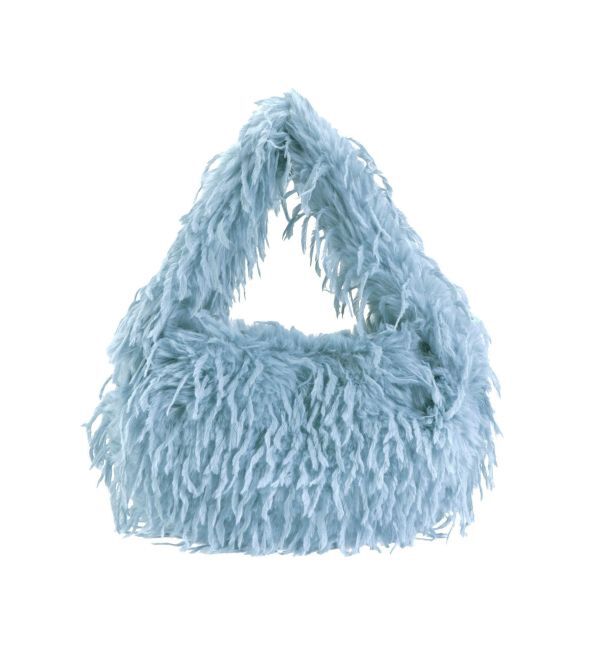 LAGUNAMOON「フェザーフェイクファーBAG」|ハンドバッグ|