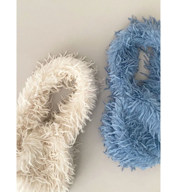 LAGUNAMOON「フェザーフェイクファーBAG」|ハンドバッグ|