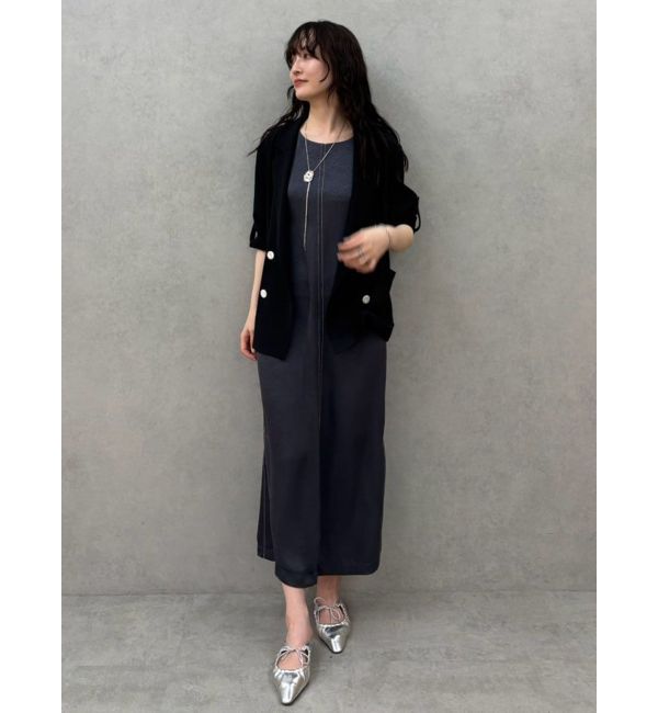 LAGUNAMOON「【WEB限定】サテンIラインワンピース」|ワンピース|