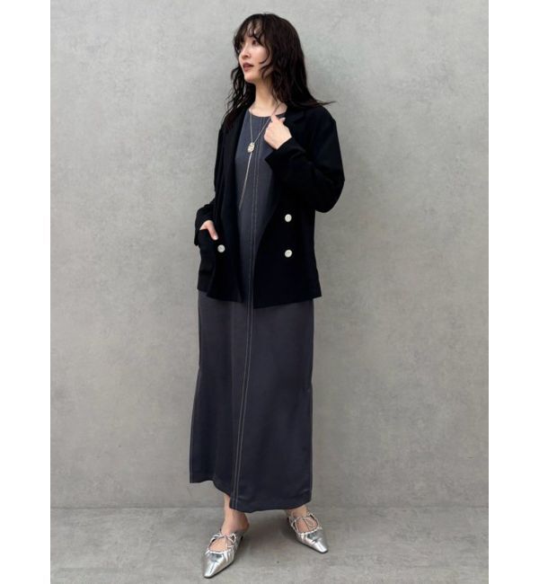 LAGUNAMOON「【WEB限定】サテンIラインワンピース」|ワンピース|