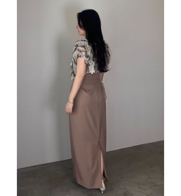 LAGUNAMOON「LADYチュールブレンドフリルカーデドレス」|ドレス|