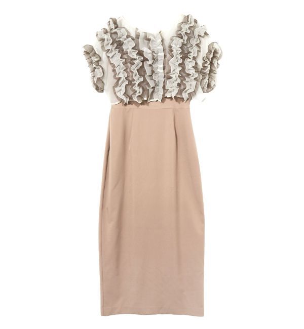 LAGUNAMOON「LADYチュールブレンドフリルカーデドレス」|ドレス|