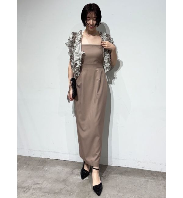 LAGUNAMOON「LADYチュールブレンドフリルカーデドレス」|ドレス|