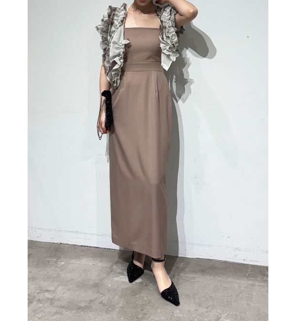 LAGUNAMOON「LADYチュールブレンドフリルカーデドレス」|ドレス|