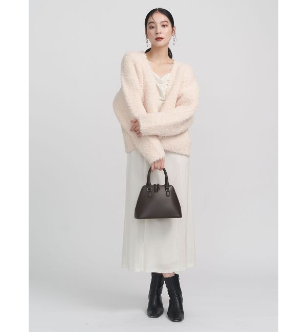 LAGUNAMOON「【WEB限定】ループヤーンセッケツニットブルゾン」|カーディガン|