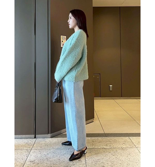 LAGUNAMOON「【WEB限定】ループヤーンセッケツニットブルゾン」|カーディガン|