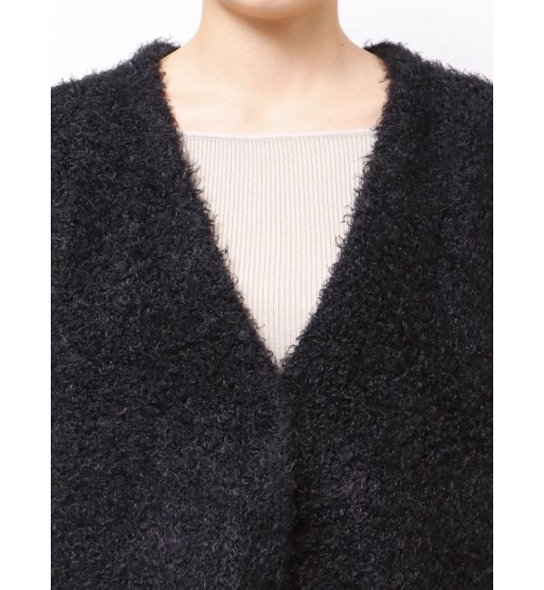 LAGUNAMOON「【WEB限定】ループヤーンセッケツニットブルゾン」|カーディガン|