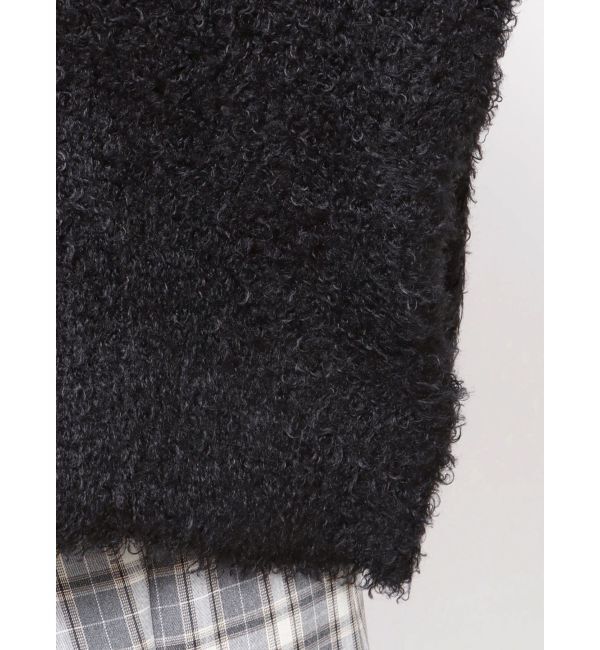 LAGUNAMOON「【WEB限定】ループヤーンセッケツニットブルゾン」|カーディガン|