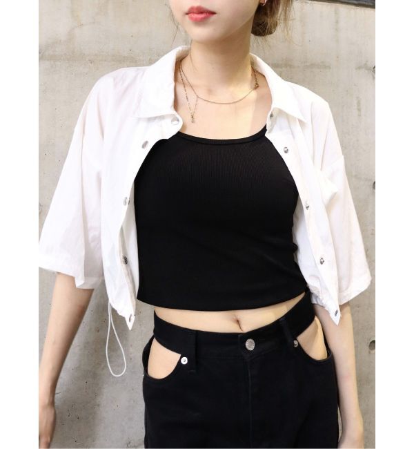 EVRIS「ドロストハーフスリーブショートシャツ」|シャツ・ブラウス|