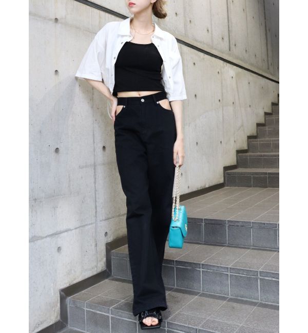 EVRIS「ドロストハーフスリーブショートシャツ」|シャツ・ブラウス|