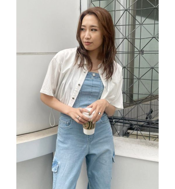 EVRIS「ドロストハーフスリーブショートシャツ」|シャツ・ブラウス|