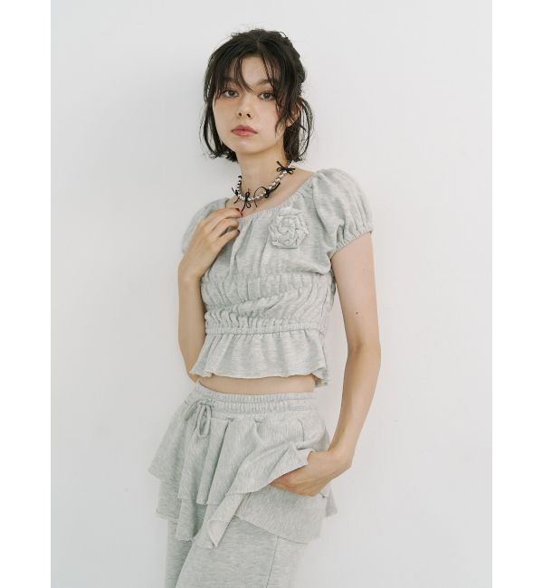 jouetie「コサージュギャザートップス」|Tシャツ・カットソー|