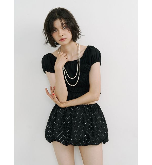 jouetie「コサージュギャザートップス」|Tシャツ・カットソー|