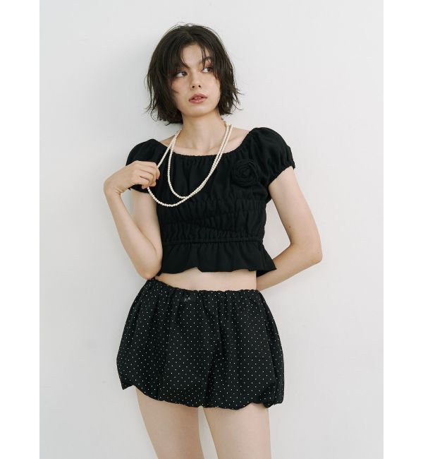 jouetie「コサージュギャザートップス」|Tシャツ・カットソー|