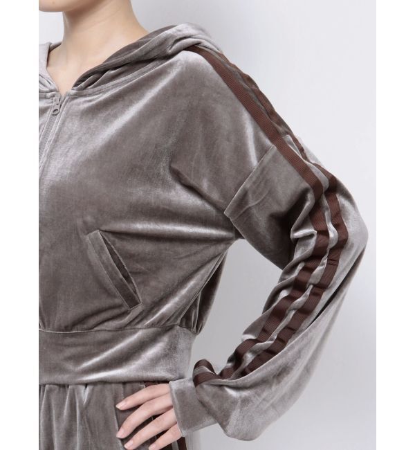 GYDA「ベロアラインショートPK」|パーカー|