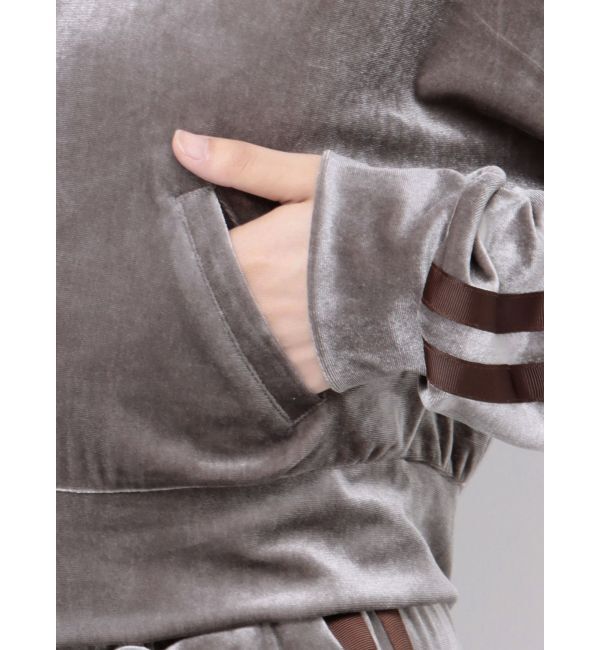 GYDA「ベロアラインショートPK」|パーカー|