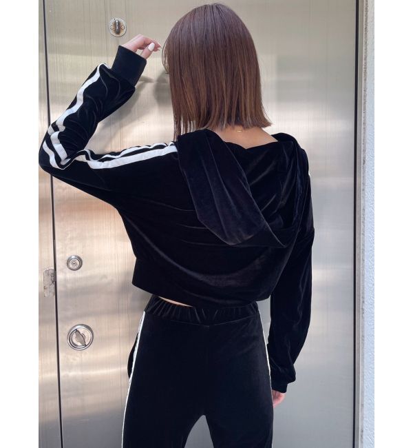 GYDA「ベロアラインショートPK」|パーカー|