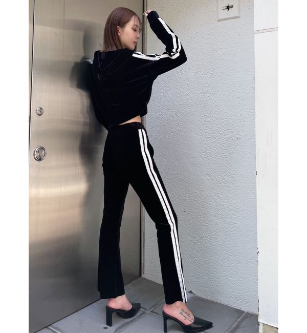 GYDA「ベロアラインショートPK」|パーカー|