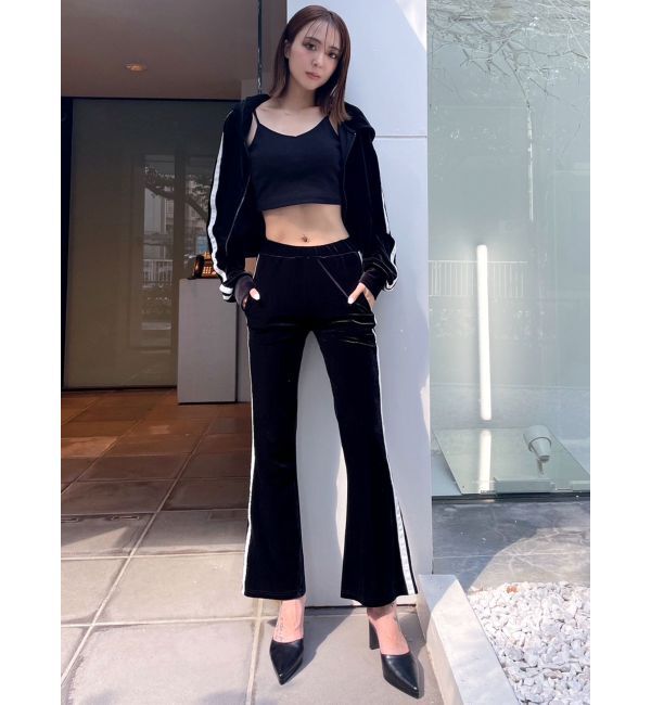 GYDA「ベロアラインショートPK」|パーカー|