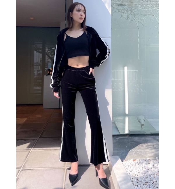 GYDA「ベロアラインショートPK」|パーカー|