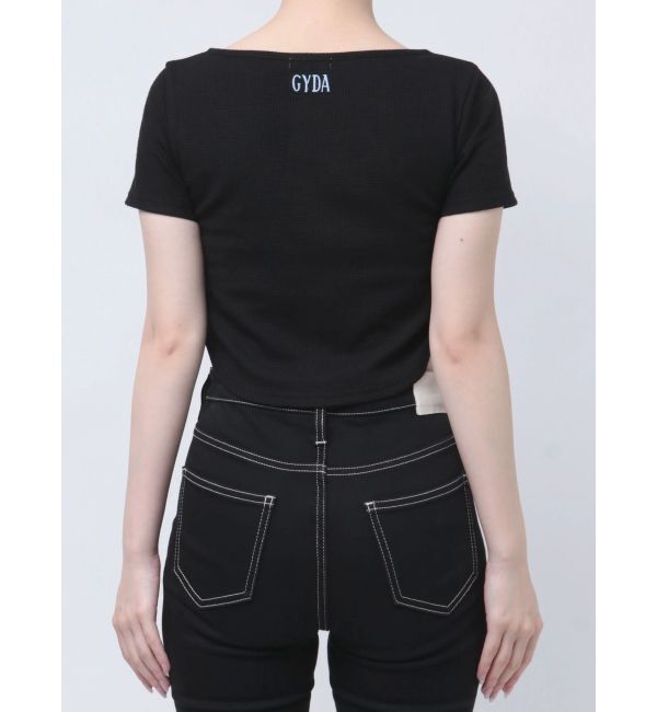 GYDA「Mickey Mouse / フロントZIPワッフルトップス」|Tシャツ・カットソー|