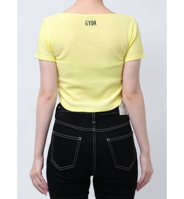 GYDA「Mickey Mouse / フロントZIPワッフルトップス」|Tシャツ・カットソー|