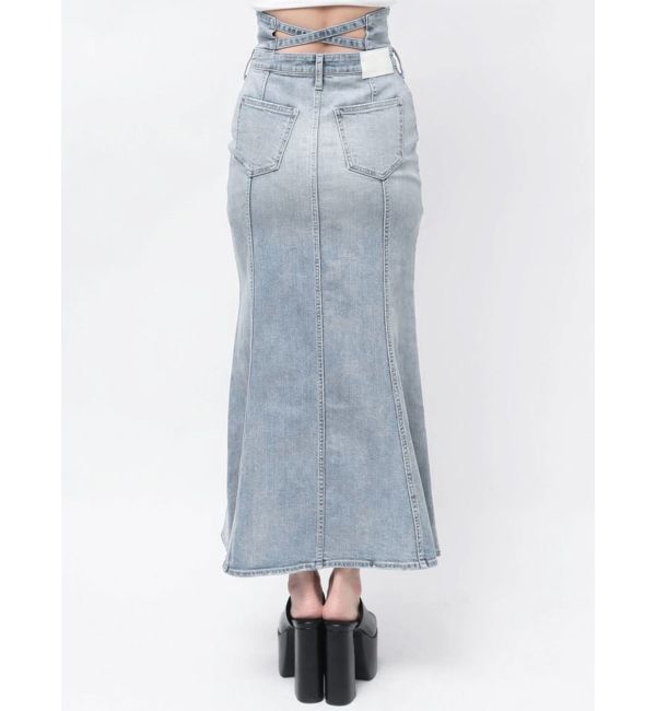 GYDA「ハイウエストBACKクロスマーメイドデニムスカート」|スカート|