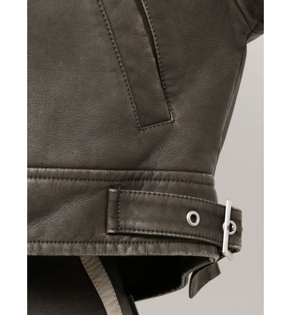 GYDA「GGラインFake Leatherブルゾン」|ブルゾン・スタジャン|