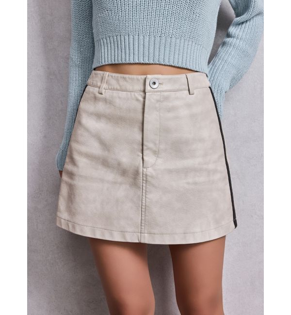 GYDA「GGラインFake Leatherスカートライクショートパンツ」|スカート|