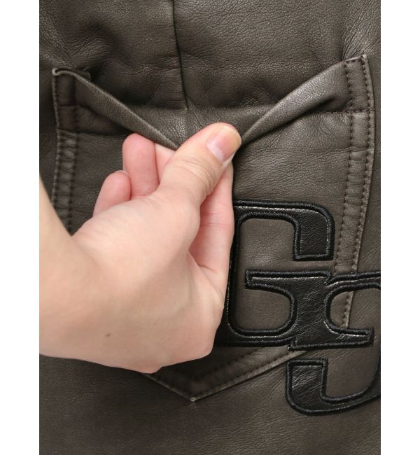 GYDA「GGラインFake Leatherスカートライクショートパンツ」|スカート|