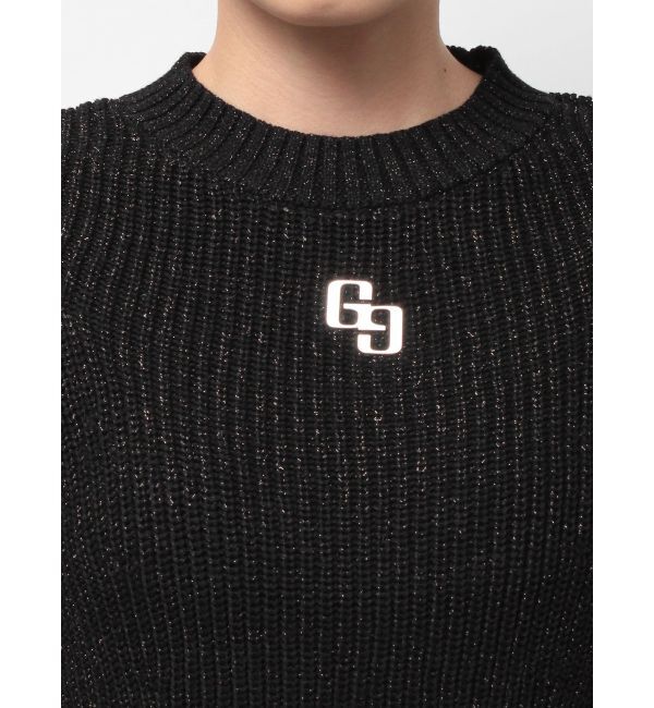 GYDA「GG ZIP designラメニットトップス」|ニット・セーター|