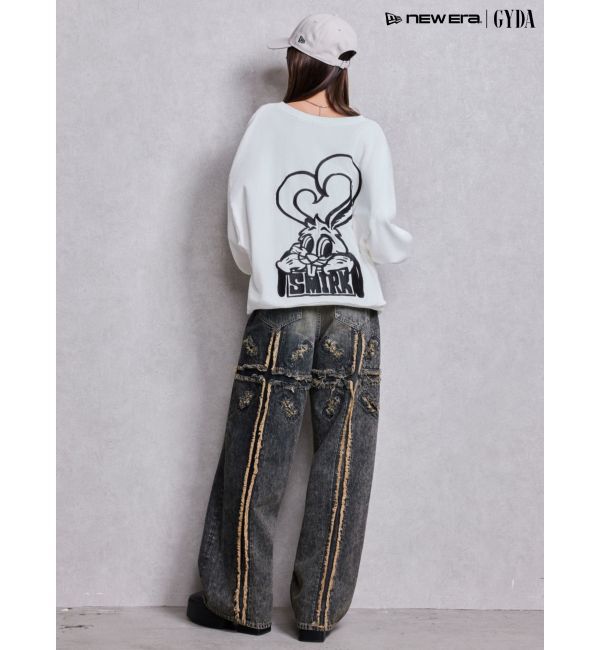 GYDA「VネックSMIRK BUNNYスウェットトップス」|スウェット・ジャージ|