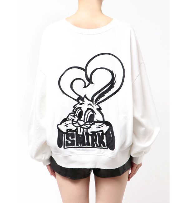 GYDA「VネックSMIRK BUNNYスウェットトップス」|スウェット・ジャージ|