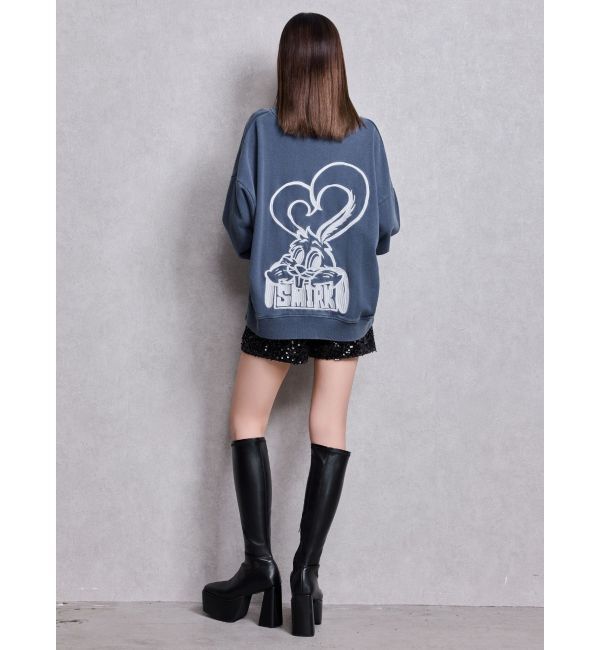 GYDA「VネックSMIRK BUNNYスウェットトップス」|スウェット・ジャージ|