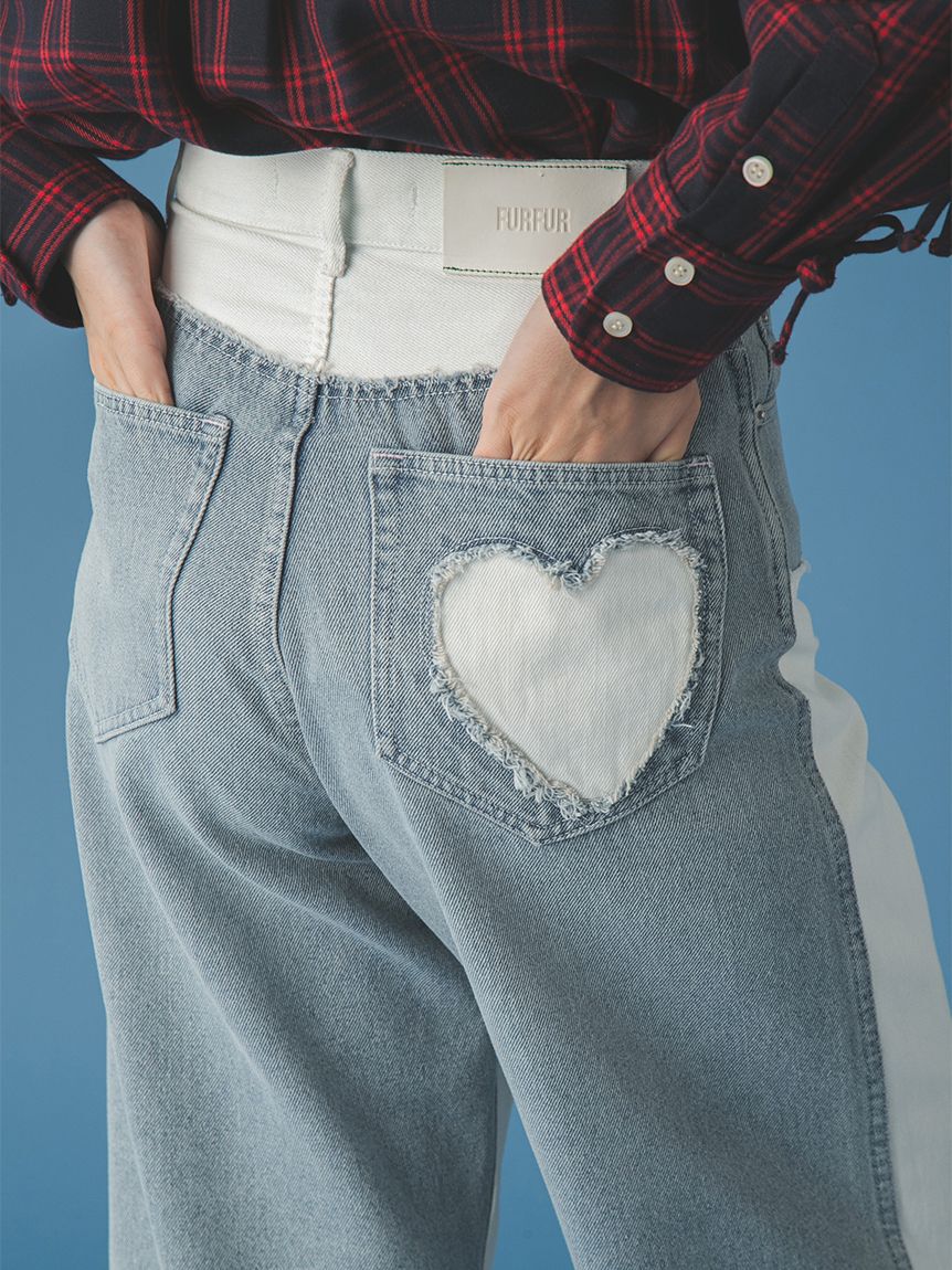 FURFUR「パッチワークデニムパンツ」|デニム|