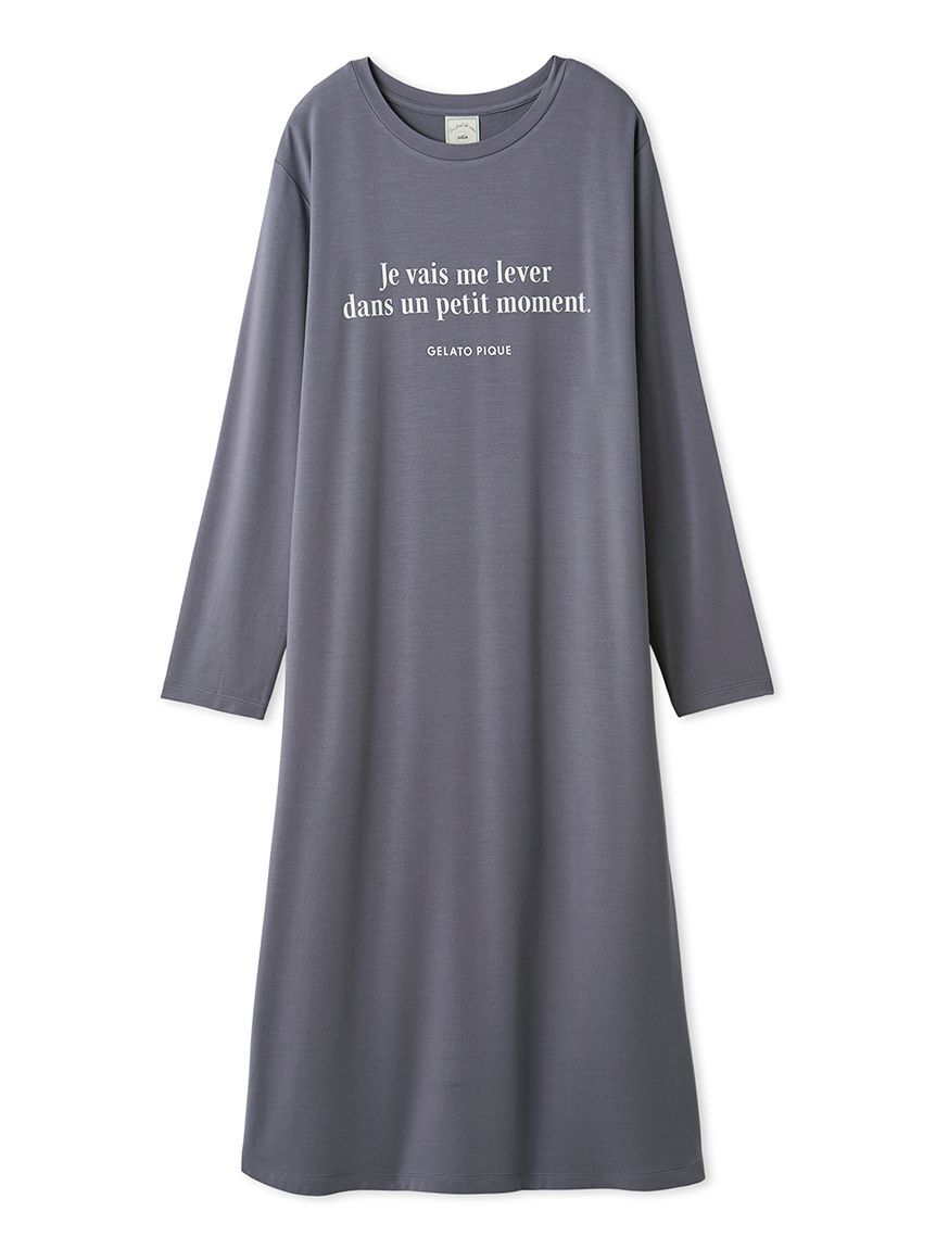 gelato pique「インレイロゴワンピース」|ルームウェア|NVY