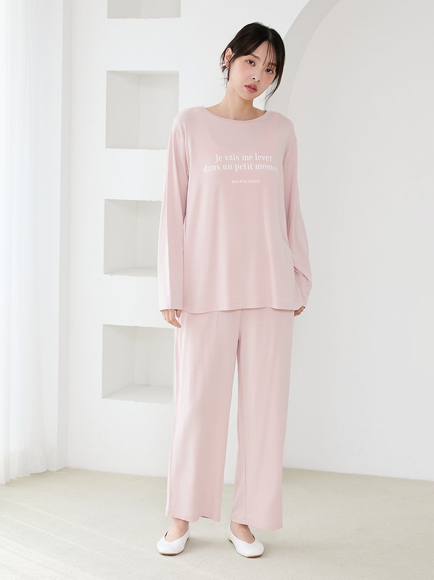 gelato pique「インレイロゴロングパンツ」|ルームウェア|