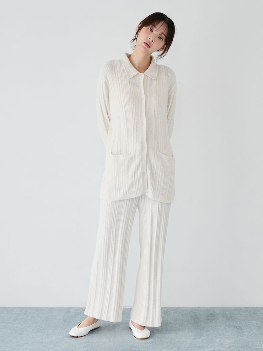 gelato pique「調温スムーズィーランダムリブカーディガン」|ルームウェア|