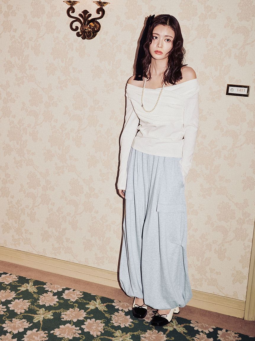 SNIDEL「ワイドデザインパンツ」|チノ|