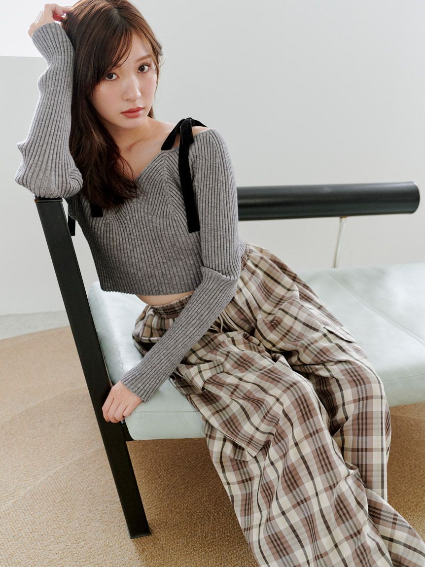 SNIDEL「ワイドデザインパンツ」|チノ|