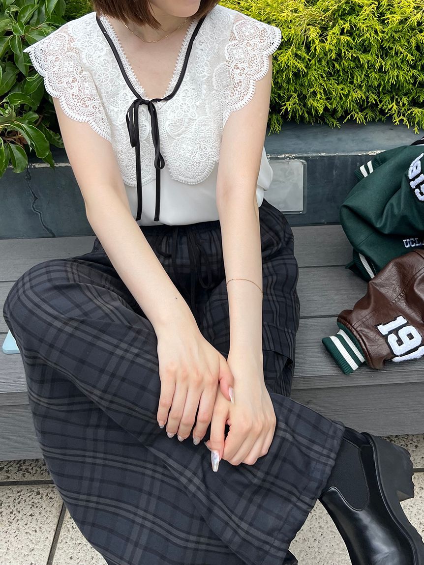 SNIDEL「ワイドデザインパンツ」|チノ|