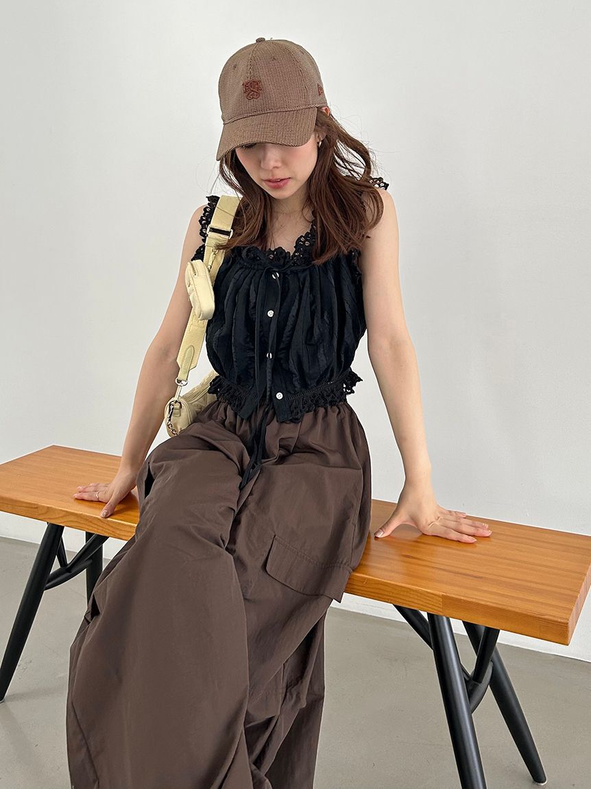 SNIDEL「ワイドデザインパンツ」|チノ|