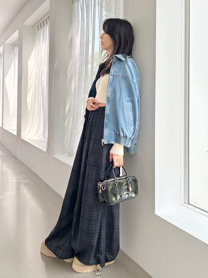 SNIDEL「ワイドデザインパンツ」|チノ|