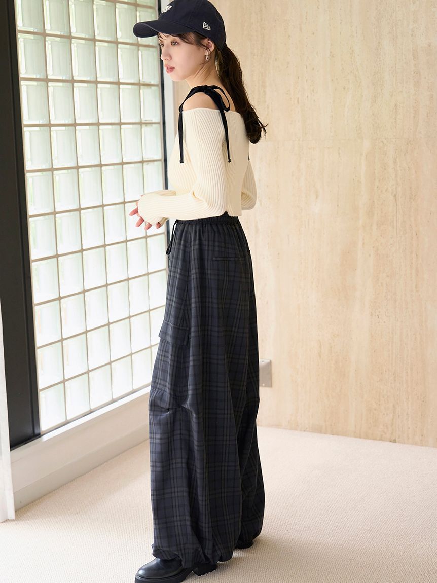 SNIDEL「ワイドデザインパンツ」|チノ|