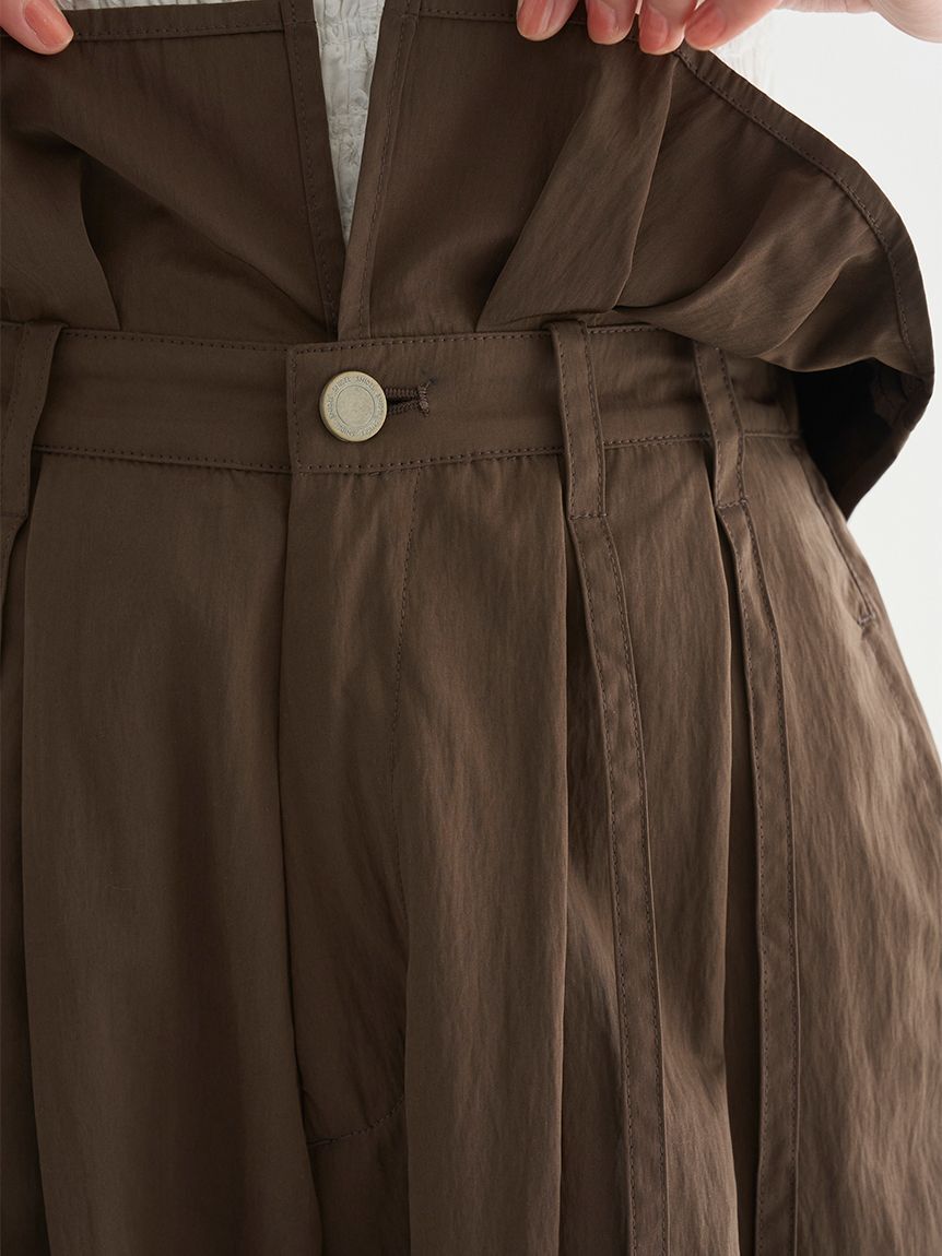 SNIDEL「ウエストデザインボリュームワイドパンツ」|チノ|